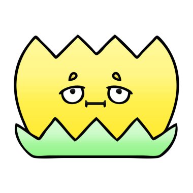 bir su lilly degrade gölgeli karikatür