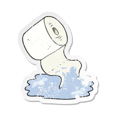 çizgi film mutfak Retro sıkıntılı etiket rulo