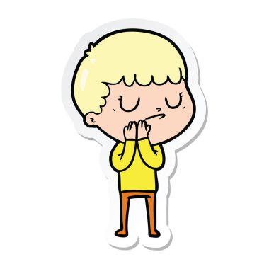 bir çizgi film huysuz çocuğun etiket