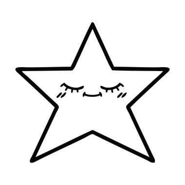 Çizim karikatür altın yıldız