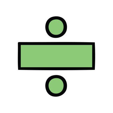 bir bölünme sembol sevimli çizgi