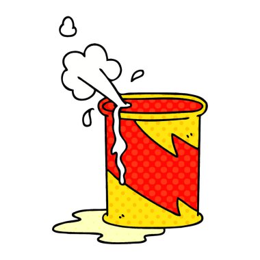 ilginç çizgi roman tarzı çizgi film patlayan petrol olabilir