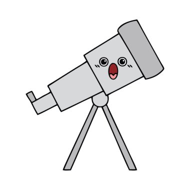 bir teleskop sevimli çizgi