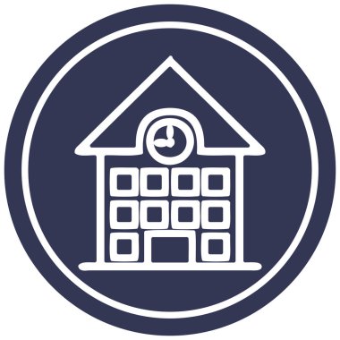 okul ev dairesel simgesi