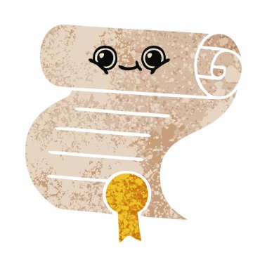 Retro illüstrasyon stil karikatür bir sözleşme