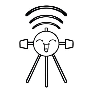 Çizim karikatür uydu