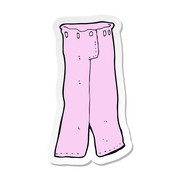 Autocollant d'une paire de pantalons rose dessin animé — Image vectorielle