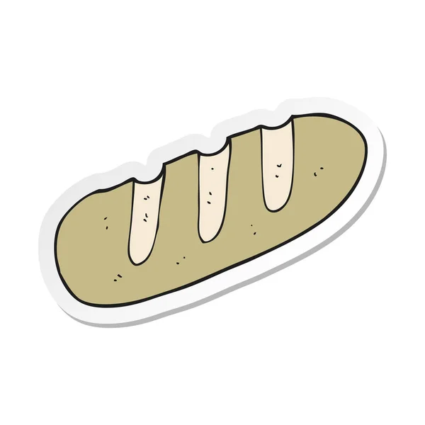 Sticker of a cartoon loaf of bread — Stock Vector