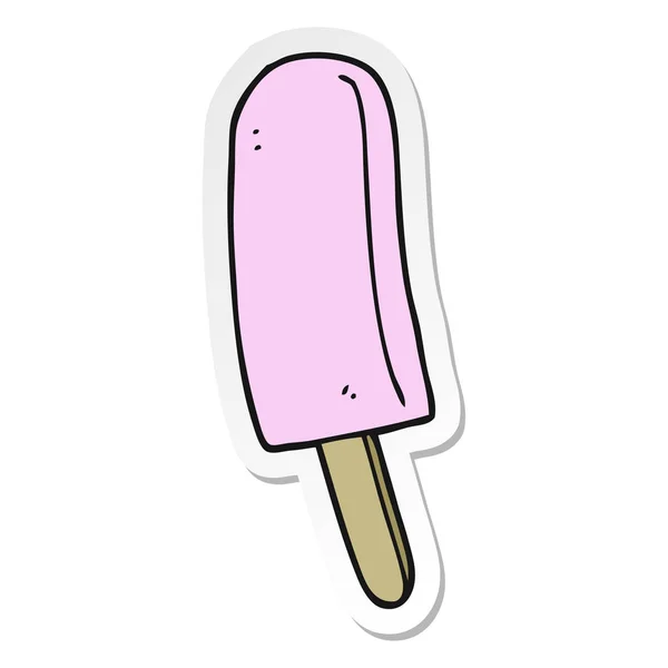 Pegatina de un caramelo de hielo de dibujos animados — Vector de stock