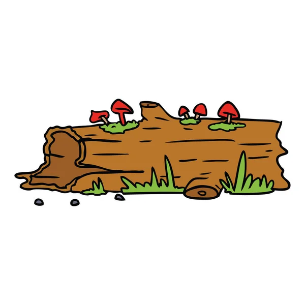 Cartoon-Doodle eines Baumstammes — Stockvektor