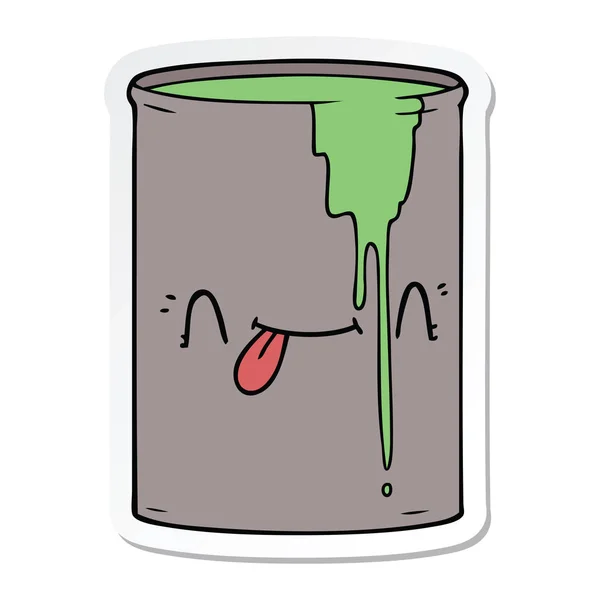 만화 독성 폐기물의 스티커 — 스톡 벡터