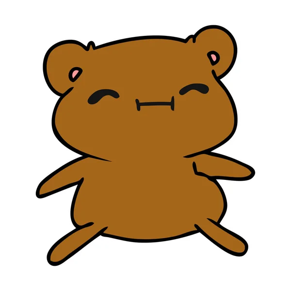 Χαριτωμένο αρκουδάκι kawaii, κινούμενα σχέδια — Διανυσματικό Αρχείο