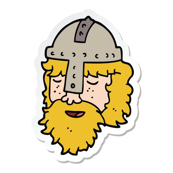 Naklejki cartoon viking twarz — Wektor stockowy