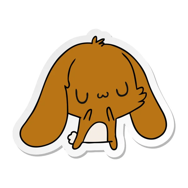 Sticker Cartoon Illustration Kawaii Cute Bunny — Stock Vector