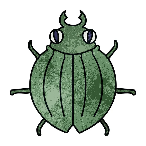 古怪的手绘卡通甲虫 — 图库矢量图片