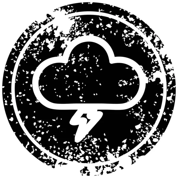 Trudnej sytuacji ikona chmury burzowej — Wektor stockowy