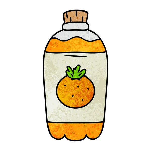 Texturiertes Cartoon-Doodle aus Orange Pop — Stockvektor