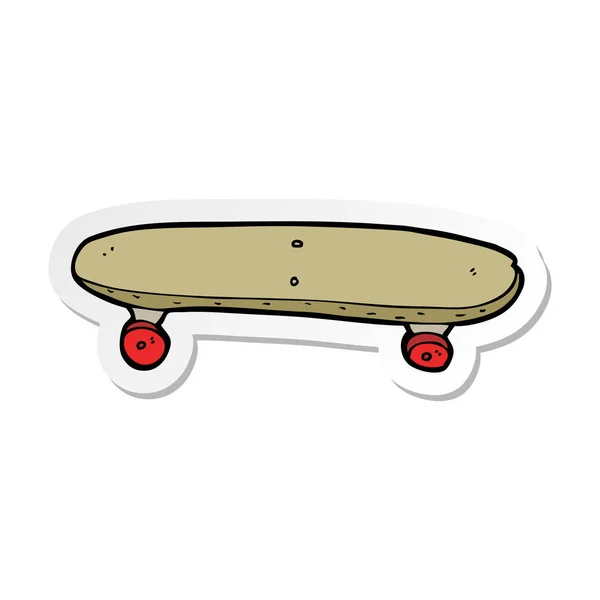 Etiqueta de um skate de desenho animado — Vetor de Stock