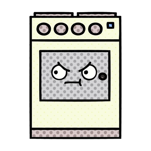 Comic book stijl cartoon keuken oven — Stockvector