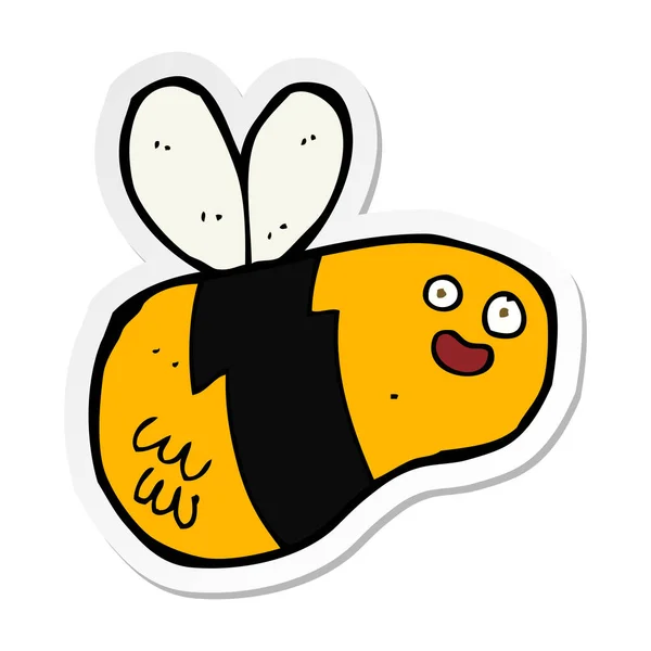 Nálepka cartoon Bee — Stockový vektor