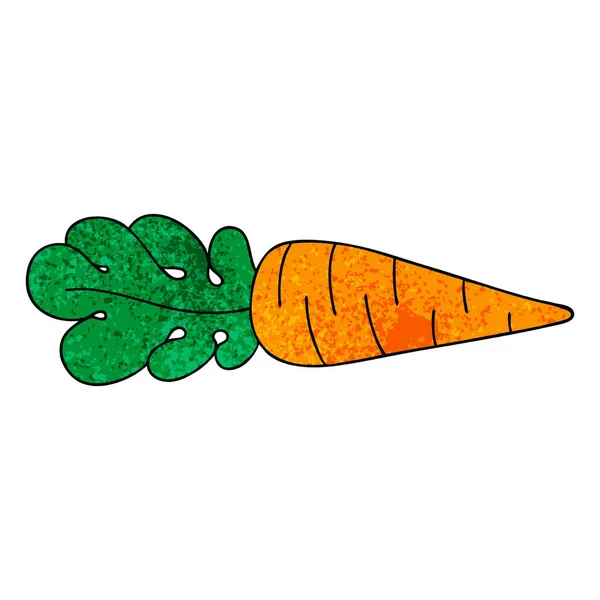 Причудливая нарисованная вручную мультяшная морковка — стоковый вектор