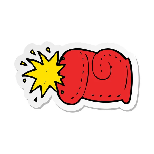 Sticker Cartoon Punch — Stock Vector