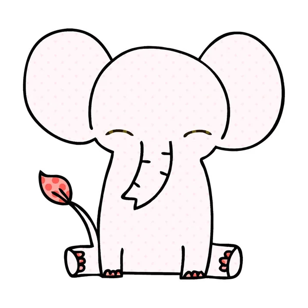 Comic Book Stijl Eigenzinnige Cartoon Olifant — Stockvector