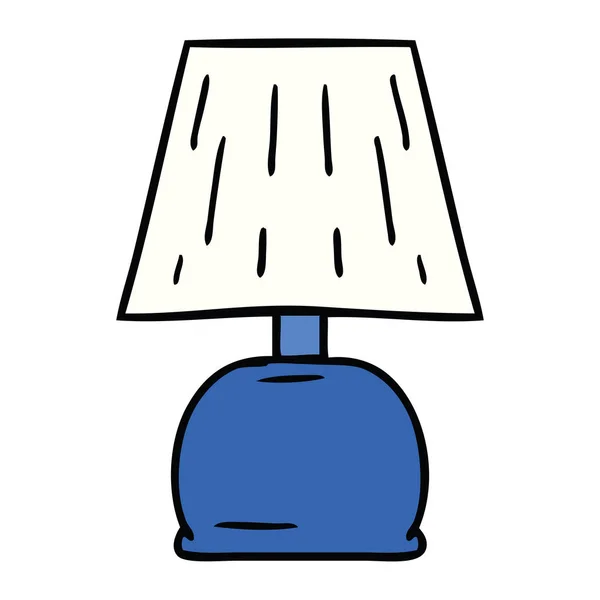 Hand Drawn Cartoon Doodle Bed Side Lamp — Stock Vector