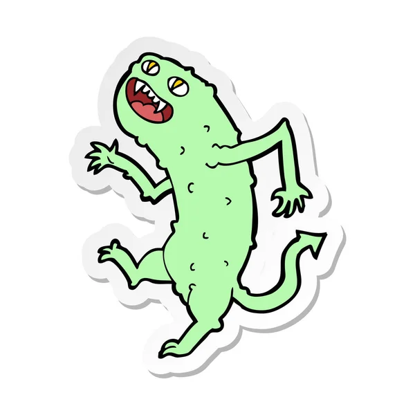 Sticker Cartoon Monster — Stock Vector