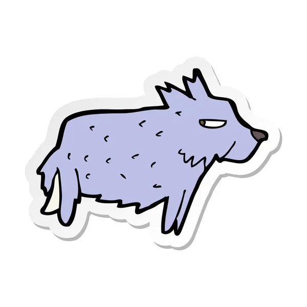 Sticker van een cartoon terrier — Stockvector