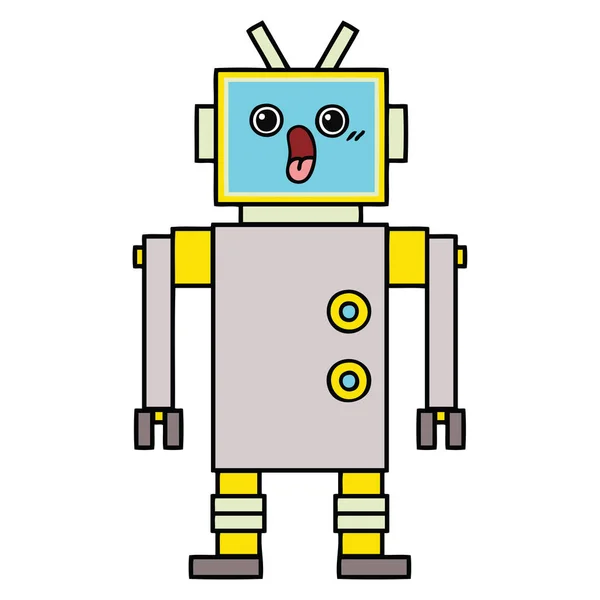 可爱卡通机器人 — 图库矢量图片