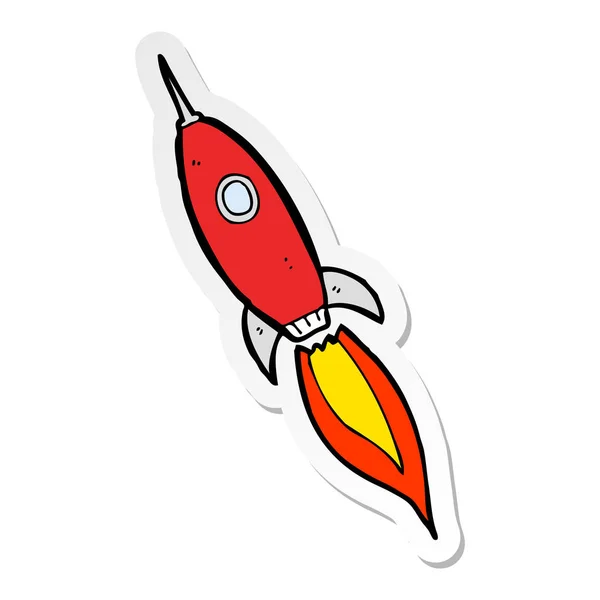 Pegatina de una nave espacial de dibujos animados — Vector de stock