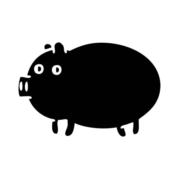 Płaski Symbol Tłuszczu Świni — Wektor stockowy