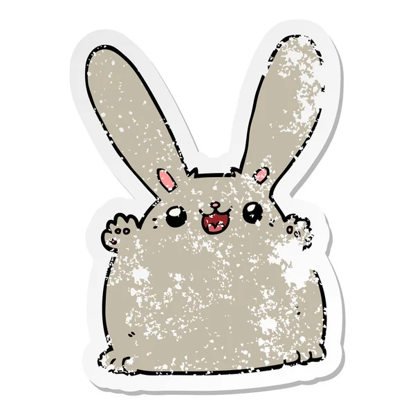 Trudnej sytuacji naklejki kreskówka królik — Wektor stockowy