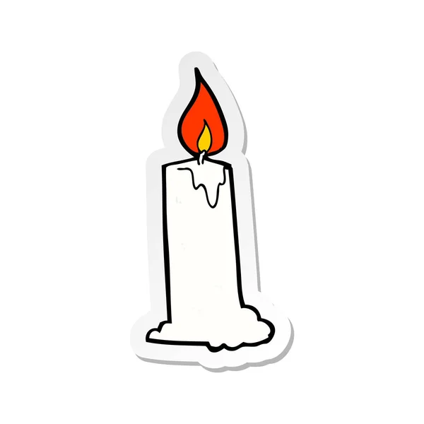 Aufkleber Einer Cartoon Kerze — Stockvektor