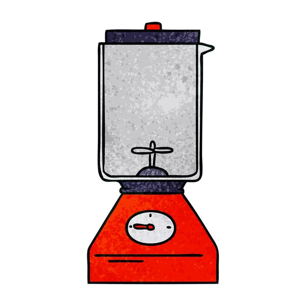 Cartoon doodle strutturato di un frullatore alimentare — Vettoriale Stock