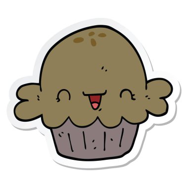 etiket sevimli çizgi pastası