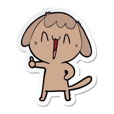 etiket bir karikatür komik köpek