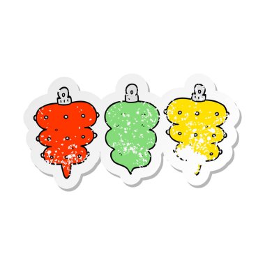 bir karikatür sıkıntılı etiket Noel süsleri