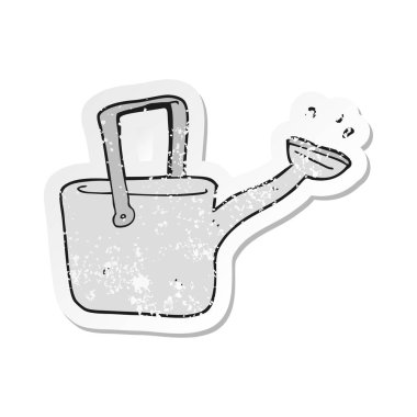 bir çizgi film sulama olabilir Retro sıkıntılı etiket