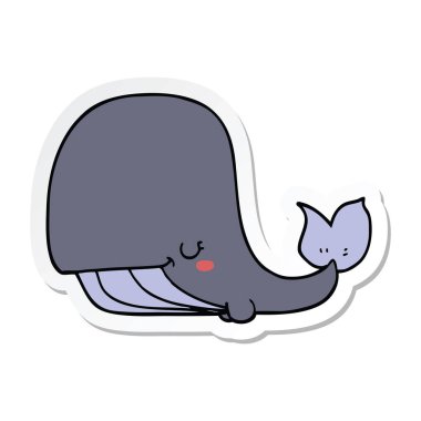 bir çizgi film balinanın etiket