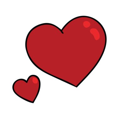 ilginç el karikatür pembe kalpler çekilmiş