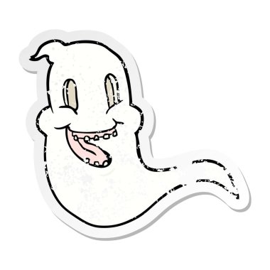 bir çizgi film ürkütücü hayalet sıkıntılı etiket