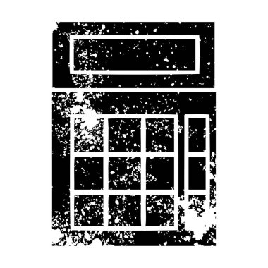 bir okul hesap makinesi sıkıntılı sembolü