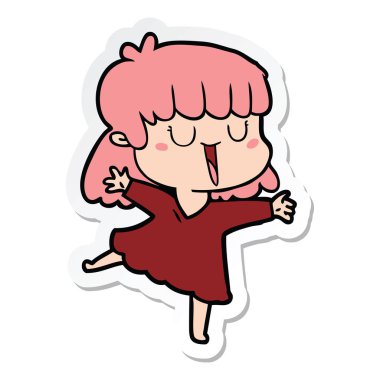 bir çizgi film kadının etiket