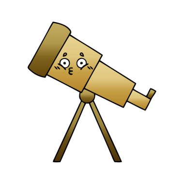 Degrade gölgeli karikatür teleskop