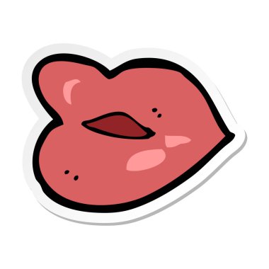 etiket bir karikatür dudak