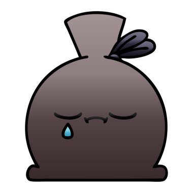 Degrade gölgeli karikatür çuval