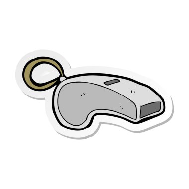 bir çizgi film ıslık etiket