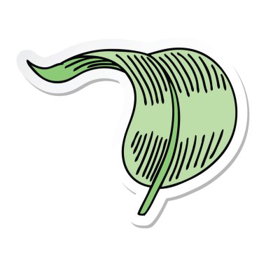 ilginç bir el etiket yaprak üfleme çizgi çizilmiş